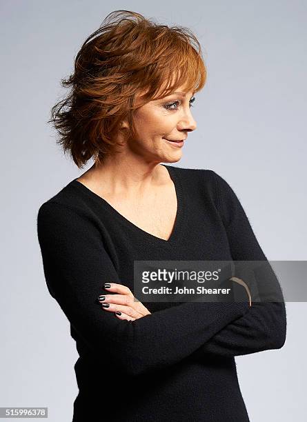 Singer Reba McEntire poses at The Life & Songs of Kris Kristofferson produced by Blackbird Presents at Bridgestone Arena on March 16, 2016 in...