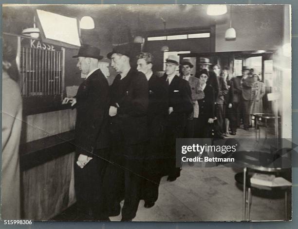 Norway: The Exchange Of Banknotes In Oslo, Norway. In Norway, people these days must exchange their notes in the banks, getting new ones in order to...