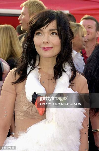 Icelandic actress and singer Bjork arrives at the 73rd Annual Academy Awards 25 March 2001 at the Shrine Auditorium in Los Angeles, CA. Bjork...