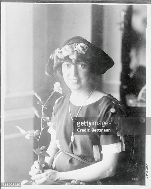 Taylor Murder case. An especially attractive pose of Miss Mabel Normand, popular screen comedienne, whose many letters to William D. Taylor, slain...