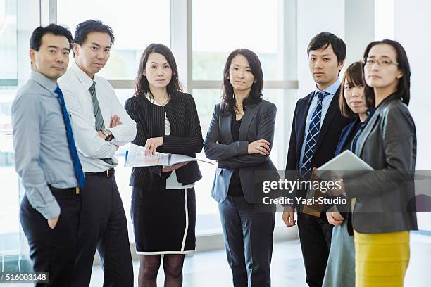 business team working in office - only japanese bildbanksfoton och bilder