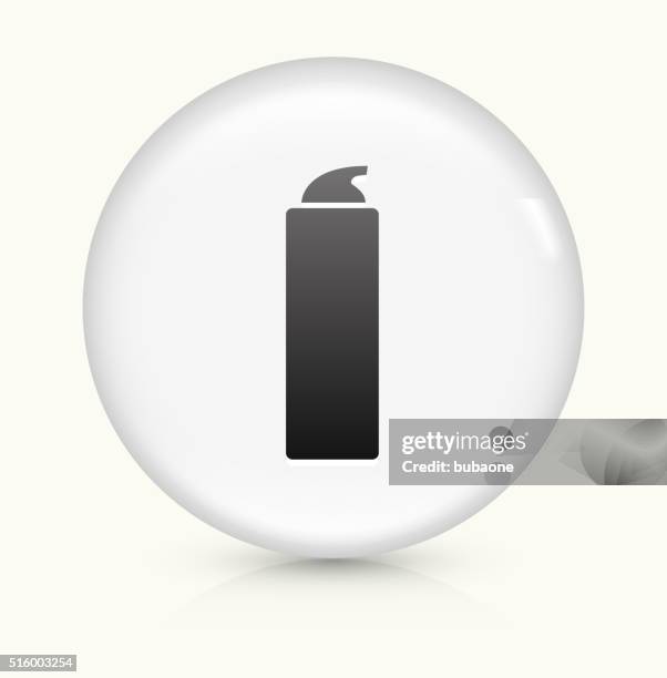 shaving cream icon on white round vector button - white moose stock illustrations
