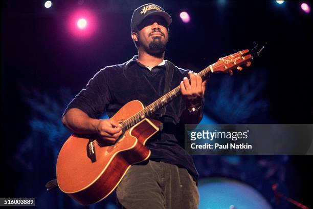 American musician Darius Rucker, of the band Hootie and the Blowfish, performs onstage at the World Music Theater, Tinley Park, Illinois, October 3,...