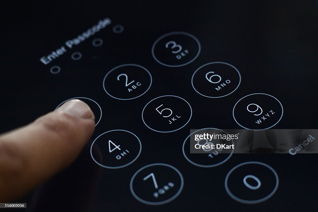 Enter passcode screen of iOS 8