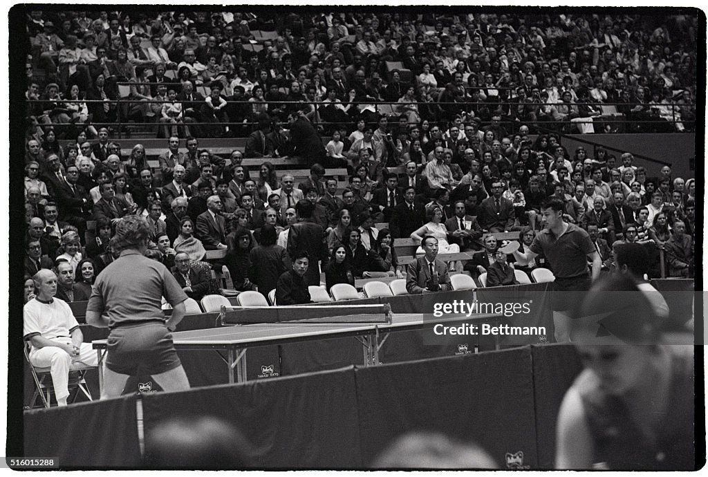 China Table Tennis Team Plays Us Team