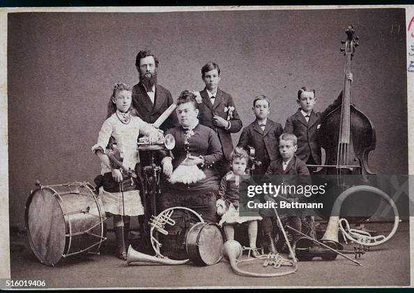 Musical Family with Instruments Musical Family with Instruments