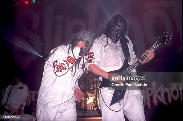 American metal band Slipknot performs at the Congress Theater, Chicago, Illinois, November 16, 2000.