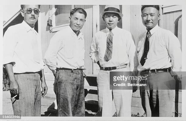 Japanese leaders have gathered in Phoenix to confer over plans to halt anti-Japanese violence in the Salt River Valley of Arizona. Left to right:...