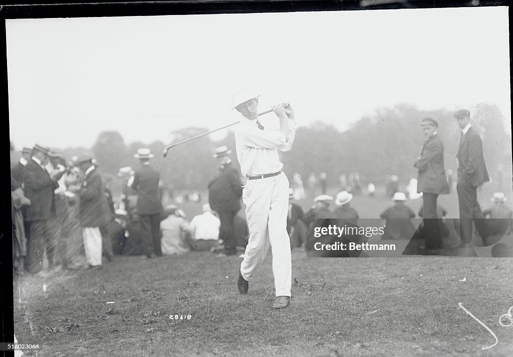 Walter Hagan in Golfing Action
