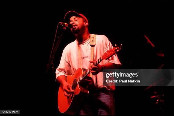 American musician Darius Rucker, of the band Hootie and the Blowfish, performs onstage at the World Music Theater, Tinley Park, Illinois, August 3,...