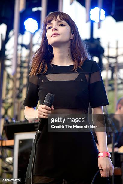 Recording artist Lauren Mayberry of Chvrches performs onstage during the 2016 MTV Woodies/10 For 16 on March 16, 2016 in Austin, Texas.