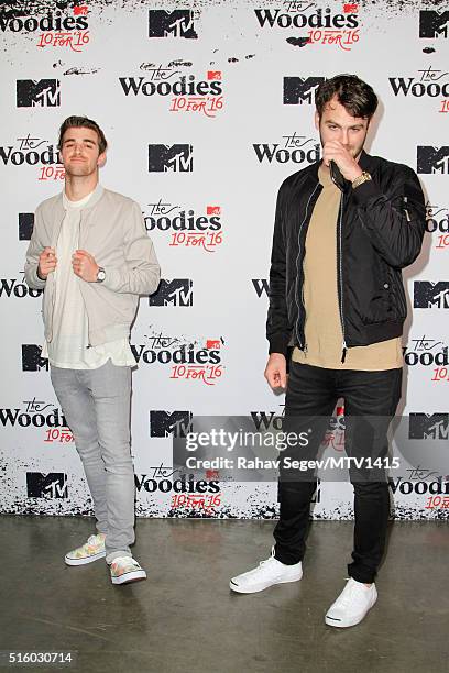 Musicians Andrew Taggart and Alex Pall of The Chainsmokers attend the 2016 MTV Woodies/10 For 16 on March 16, 2016 in Austin, Texas.