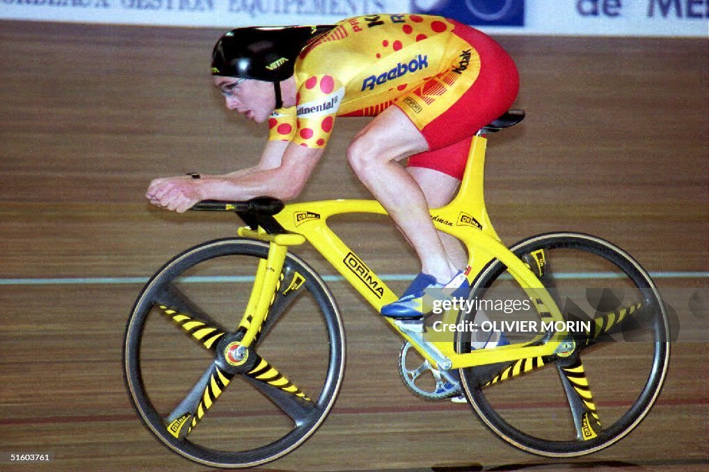 Briton Chris Boardman, 25, in action 23 july 1993