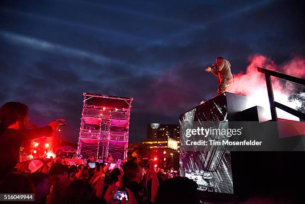Recording artist ASAP Ferg performs onstage during the 2016 MTV Woodies/10 For 16 on March 16, 2016 in Austin, Texas.