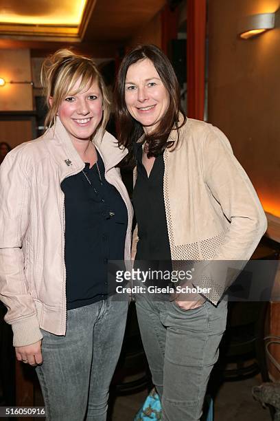 Claudia Koreck and Bettina Mittendorfer during the NdF after work press cocktail 2016 at Park Cafe on March 16, 2016 in Munich, Germany.