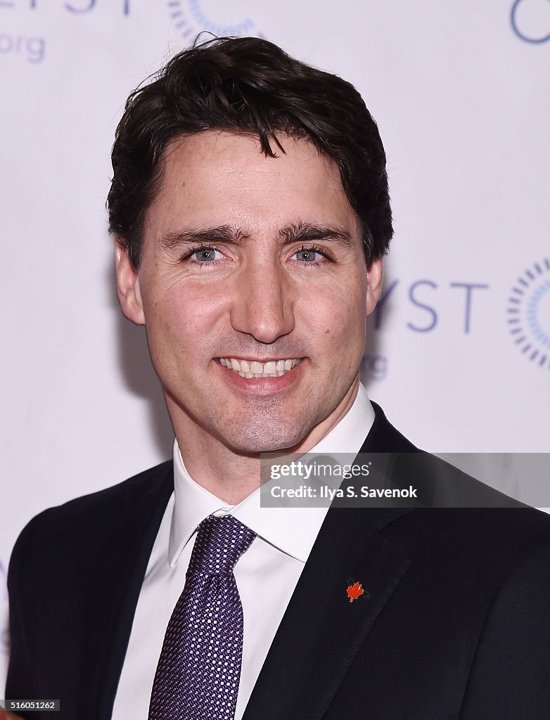 Canadian Prime Minister Justin Trudeau Honored At Catalyst Awards Dinner
