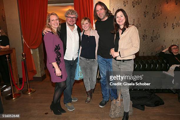 Stefanie von Poser, Moses Wolff, Claudia Koreck, Roland Hefter and Bettina Mittendorfer during the NdF after work press cocktail 2016 at Park Cafe on...