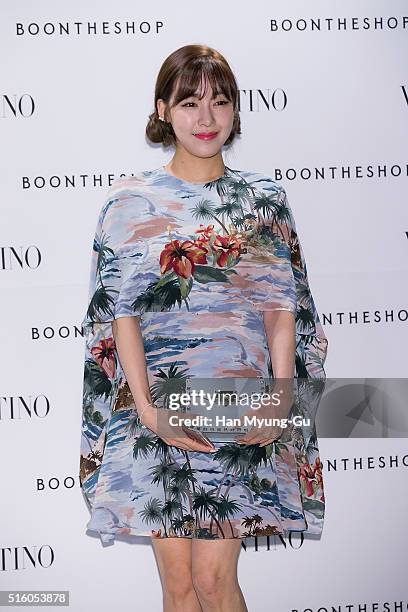 Tiffany of South Korean girl group Girls' Generation attends the photocall for "VALENTINO" Hawaiian Couture Capsule Collection at BoonTheShop on...