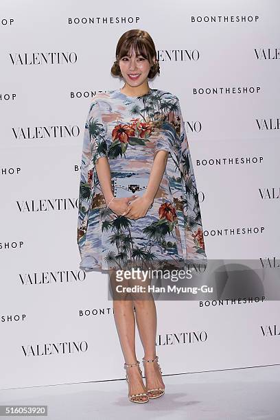 Tiffany of South Korean girl group Girls' Generation attends the photocall for "VALENTINO" Hawaiian Couture Capsule Collection at BoonTheShop on...