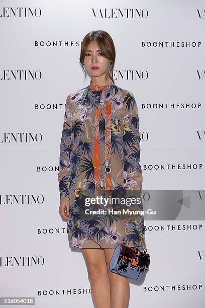 South Korean actress Lee Yeon-Hee attends the photocall for "VALENTINO" Hawaiian Couture Capsule Collection at BoonTheShop on March 16, 2016 in...