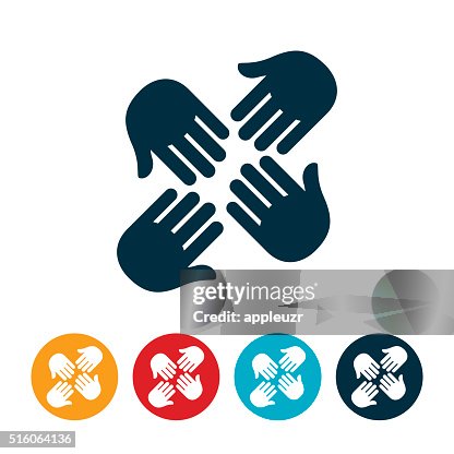 Teamwork Huddle Icon Teamwork Huddle Icon