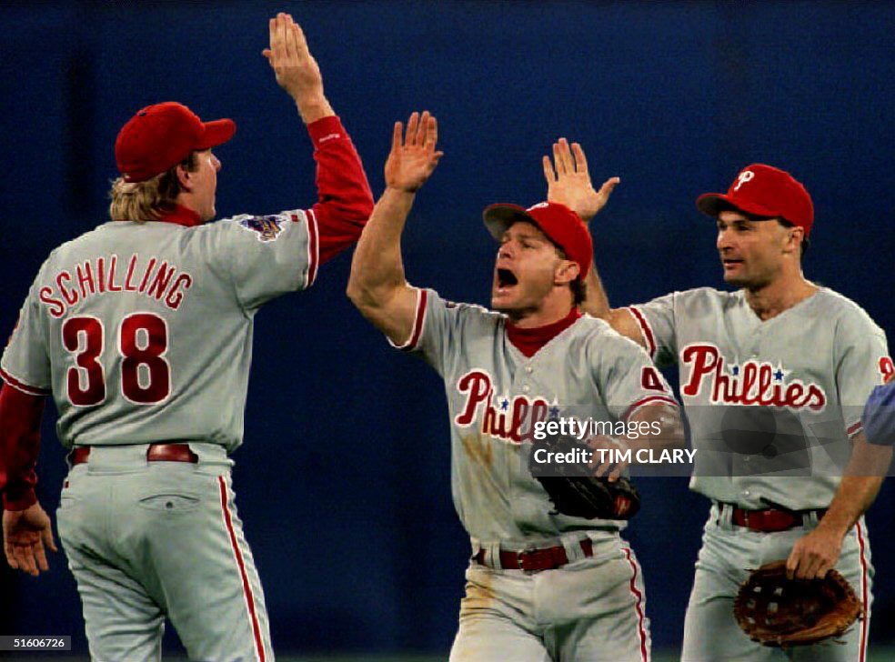 Philadelphia Phillies centerfielder Lenny Dykstra