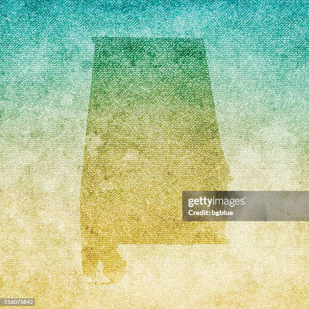 alabama map on grunge canvas background - montgomery alabama stock illustrations