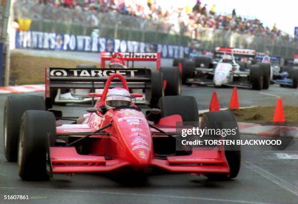 Getty Racing US race driver Michael Andretti leads second-place Brazilian driver ...
