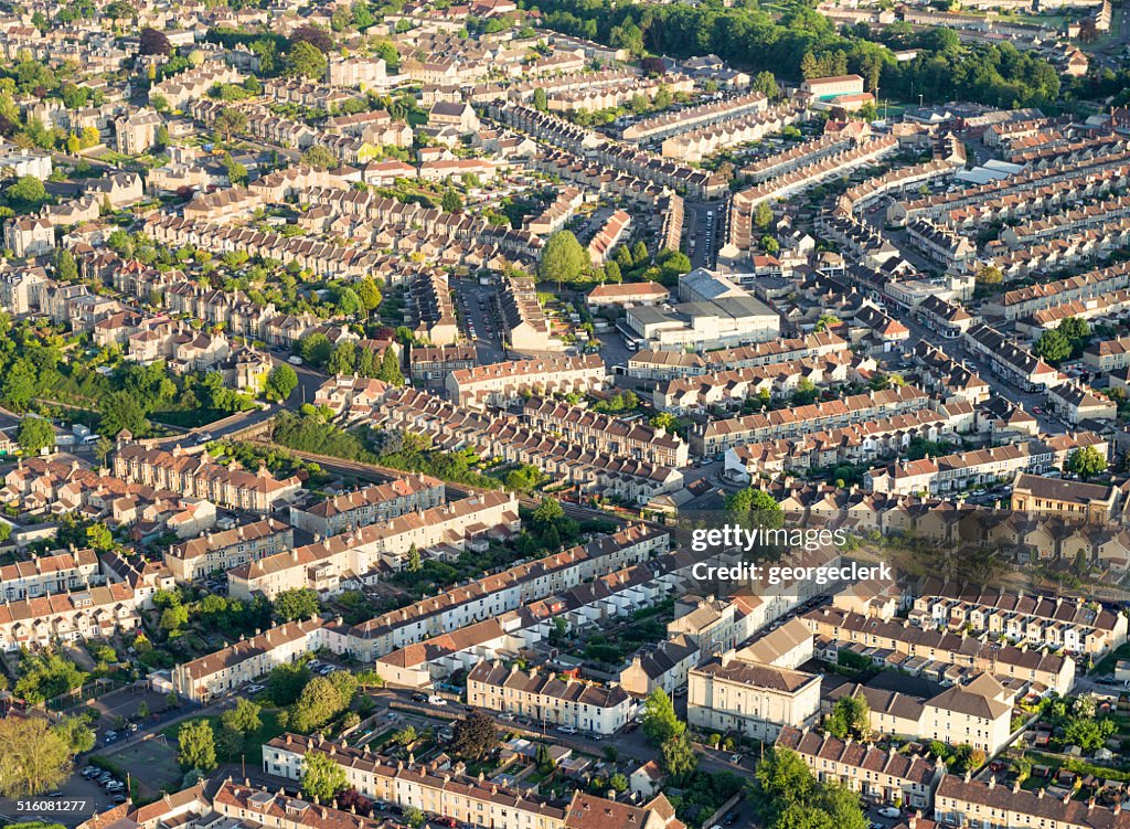 British housing from the air