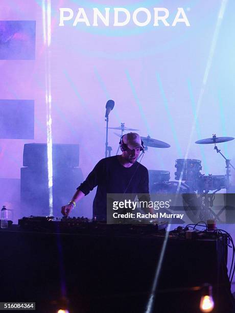 Baauer performs onstage during the PANDORA Discovery Den SXSW on March 16, 2016 in Austin, Texas.