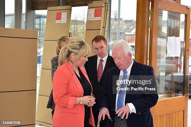 Michelle O'Neill , Minister of Agriculture and Rural Development visited the Linen Green Retail complex in Moygashel, Dungannon and spoke with Sean T...