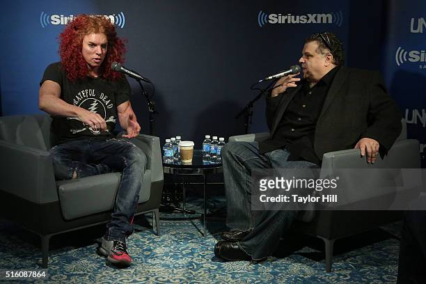 Carrot Top visits the SiriusXM Studios on March 16, 2016 in New York City.
