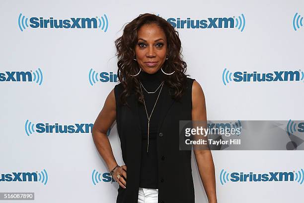 Holly Robinson Peete visits the SiriusXM Studios on March 16, 2016 in New York City.