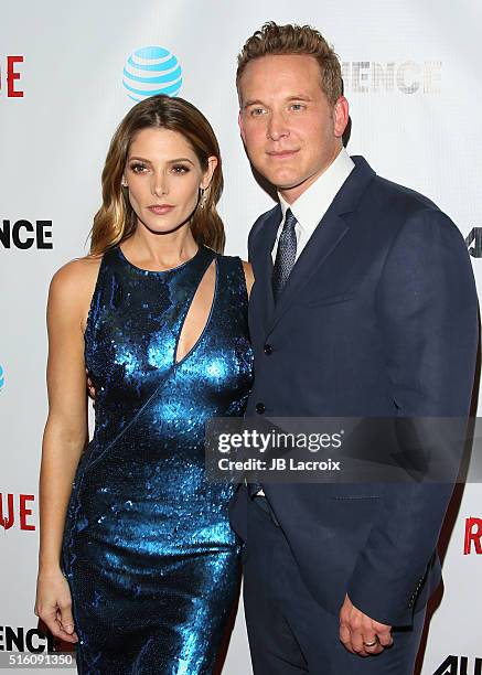 Ashley Greene and Cole Hauser attend the premiere of DirecTV's 'Rogue' on March 16, 2016 in West Hollywood, California.