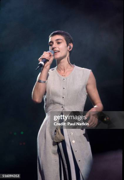 Irish musician Sinead O'Connor performs onstage, Chicago, Illinois, September 1, 1993.