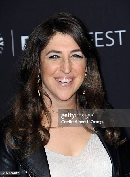 Actress Mayim Bialik arrives for the The Paley Center For Media's 33rd Annual PaleyFest Los Angeles - "The Big Bang Theory" held at Dolby Theatre on...