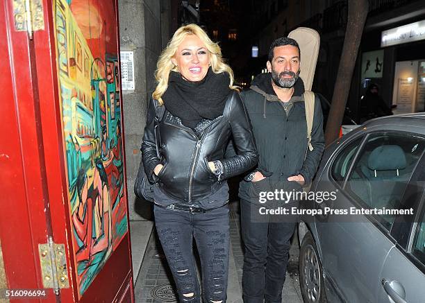 Carolina Cerezuela and Jaume Anglada are seen on March 16, 2016 in Madrid, Spain.