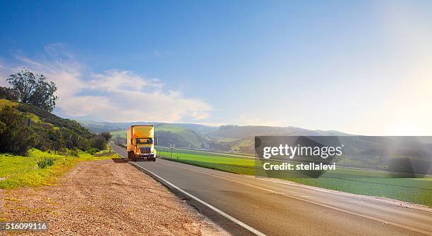 truck on the road - trucking stock pictures, royalty-free photos & images