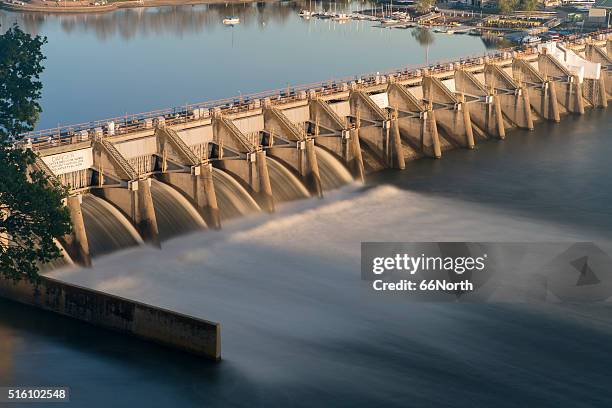 reservatório de água potável de liberação lago barragem nimbus natoma conservação seca - reservatório - fotografias e filmes do acervo