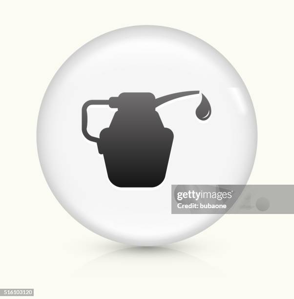 car oil icon on white round vector button - car workshop light stock illustrations