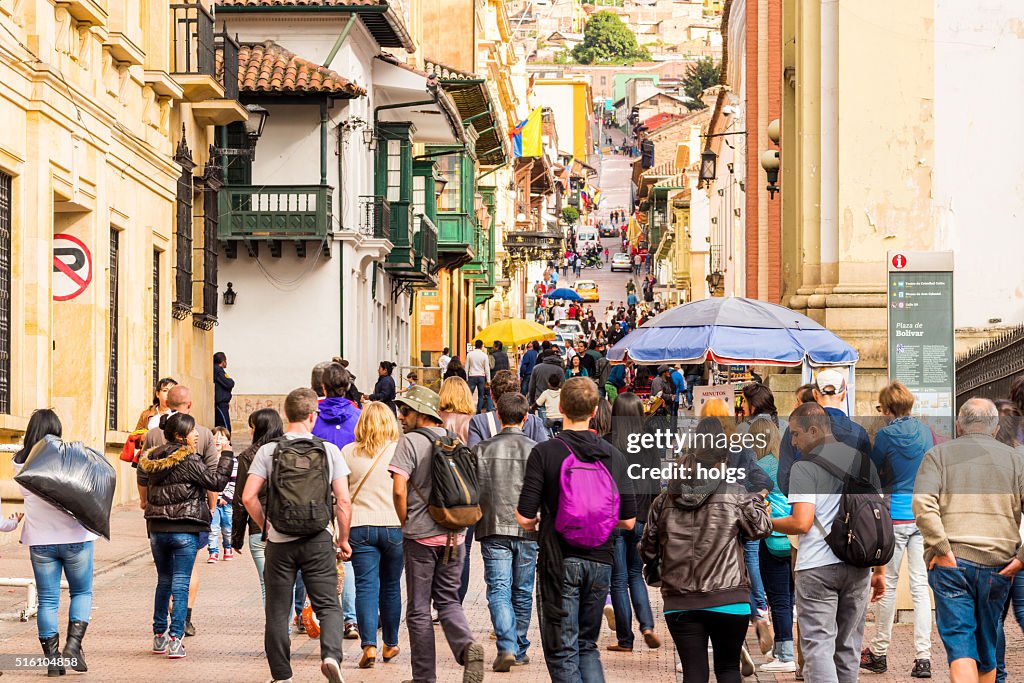 La Candelaria Straße in Bogota, Kolumbien