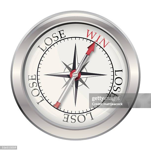 win compass direction - compass arrow stock illustrations