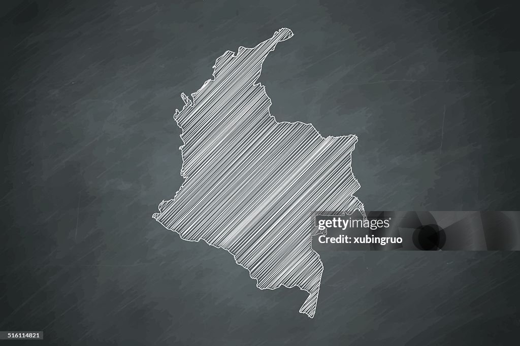 Colombia Map on Blackboard