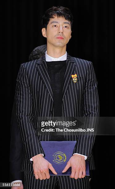 Jo In-sung attends the 50th Taxpayer's Day at COEX on March 3, 2016 in Seoul, South Korea.