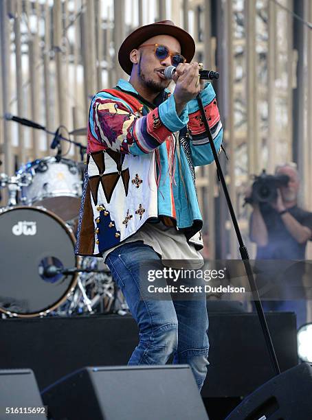 Musician anderson .paak performs onstage during the mtvU Woodie Festival on March 16, 2016 in Austin, Texas.