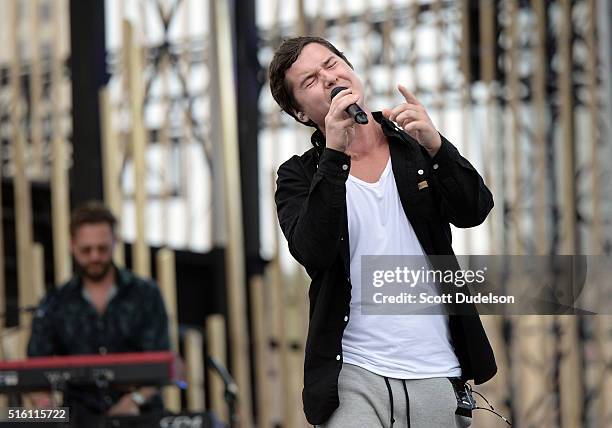 Singer Lukas Graham performs onstage during the mtvU Woodie Festival on March 16, 2016 in Austin, Texas.