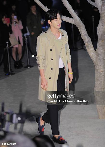 Park Hae-jin attends the Burberry "Art of the Trench in Seoul" project launching event on March 3, 2016 in Seoul, South Korea.