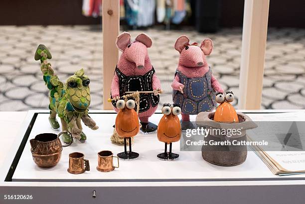 General view of the original Clangers during a photocall for the Bagpuss And The Clangers Retrospective Of Smallfilms at the V&A Museum Of Childhood...