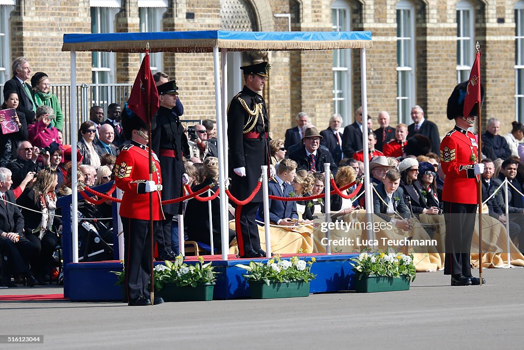 The Duke Of Cambridge Visits The 1st Battalion Irish Guards For The St. Patrick's Day Parade