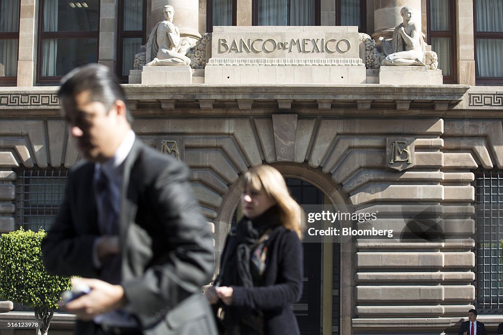 Mexico's Central Bank Headquarters Ahead Of Rate Decision